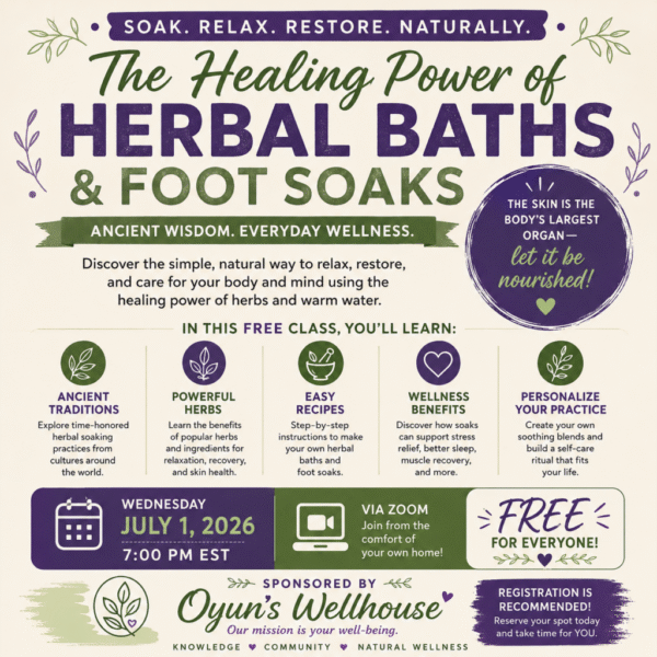 The Healing Power of Herbal Baths & Foot Soaks (Virtual)